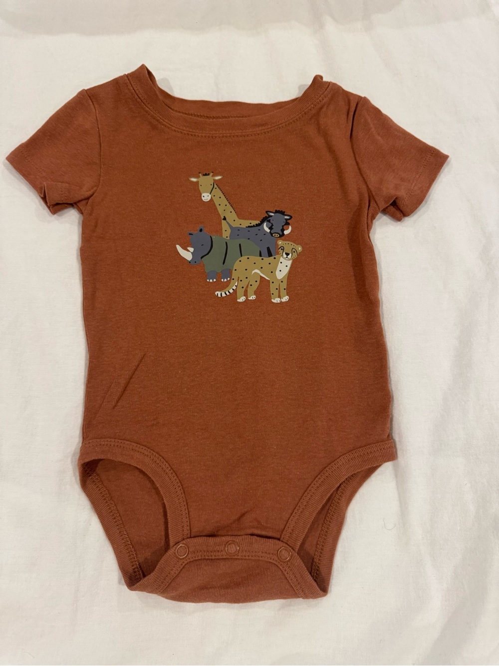 Carter's Rust Safari Animal Graphic matching Bodysuit and pants